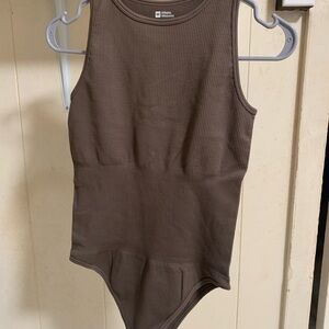 OQQ High Neck Ribbed Bodysuit